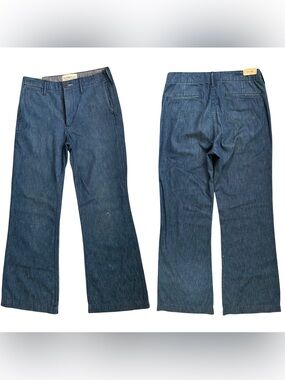 NWT Denim & Supply Ralph Lauren High Rise Flare Leg Bleach Spots Jeans Sz 28